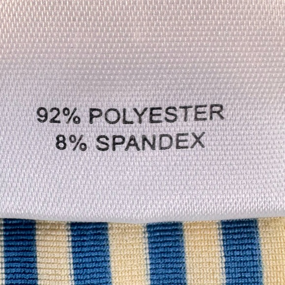 Peter Millar Summer Comfort Polo Men's XL Yellow Stripe Performance Golf Stretch - Picture 11 of 11